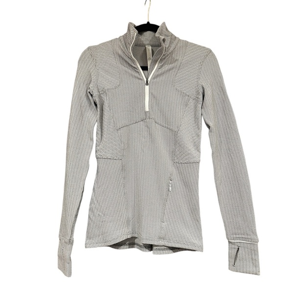 Lululemon Kanto Catch Me 1/2 Zip
Heathered Gray Herringbone  Size 4 Vintage - Picture 16 of 16